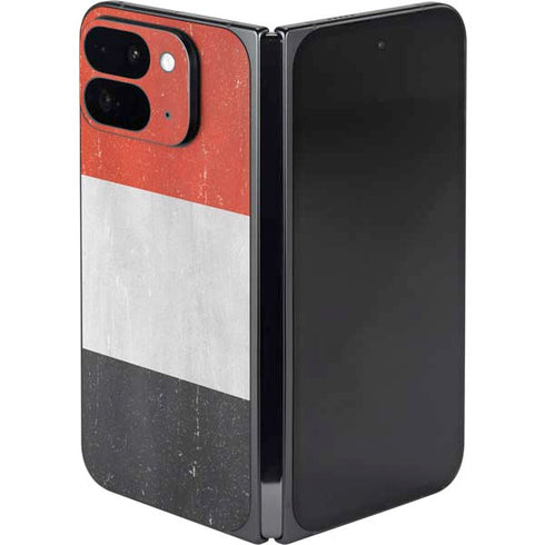 Yemen Flag Distressed Google Pixel 9 Pro Fold Skin